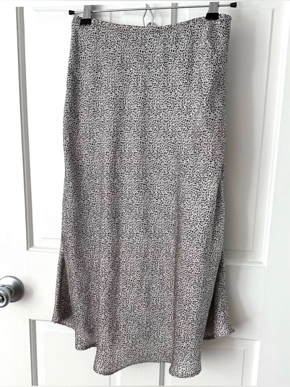 Sienna Sky Animal Print Satin Midi Skirt Size S